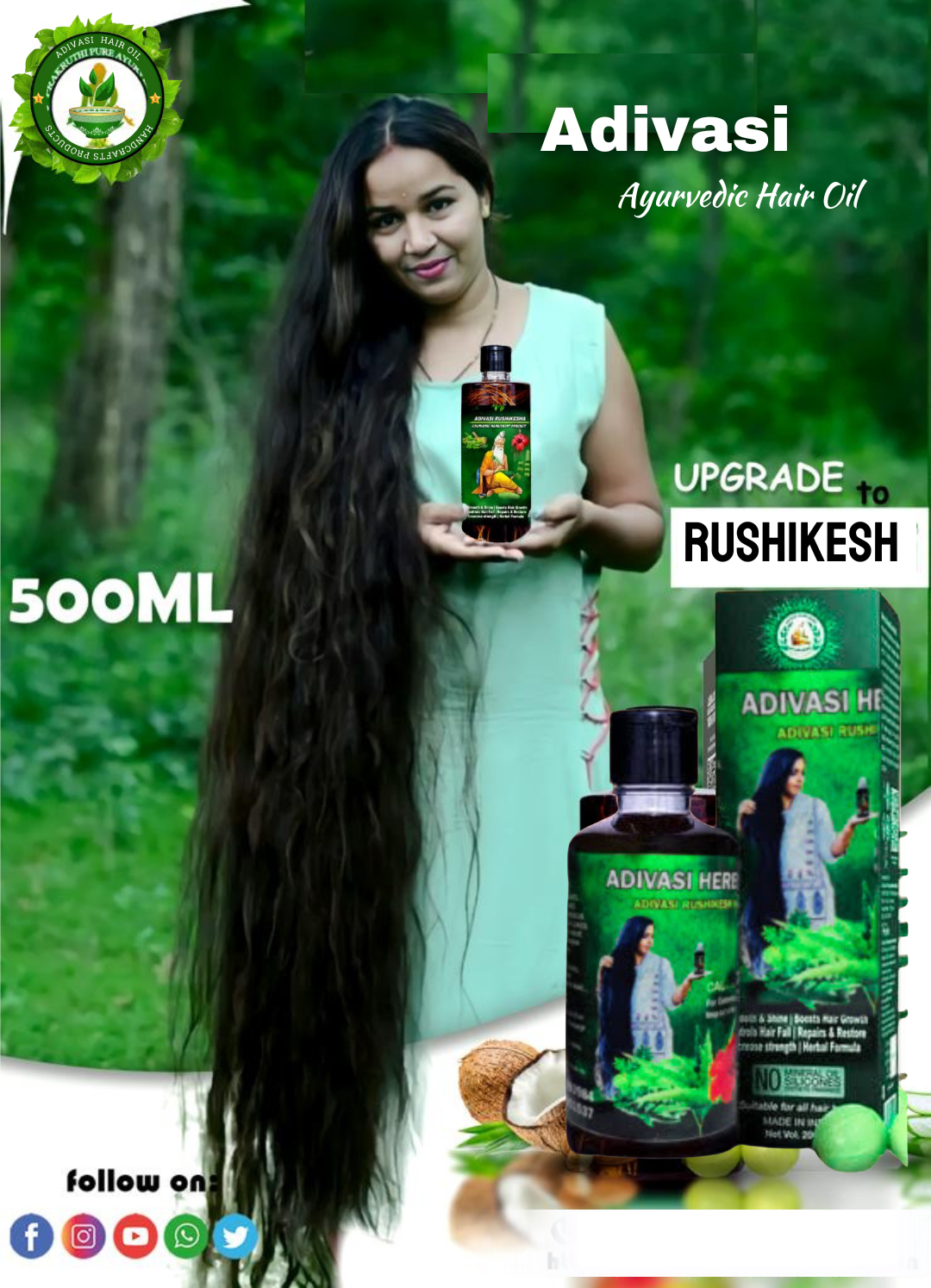 🔻250ML Adivasi Hair Oil (45 DAYS TRAIL PACKAGE)